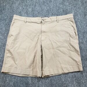 Chaps Shorts Golf Mens 40 Khaki Flat Front Pockets Preppy Classic Cotton Stretch
